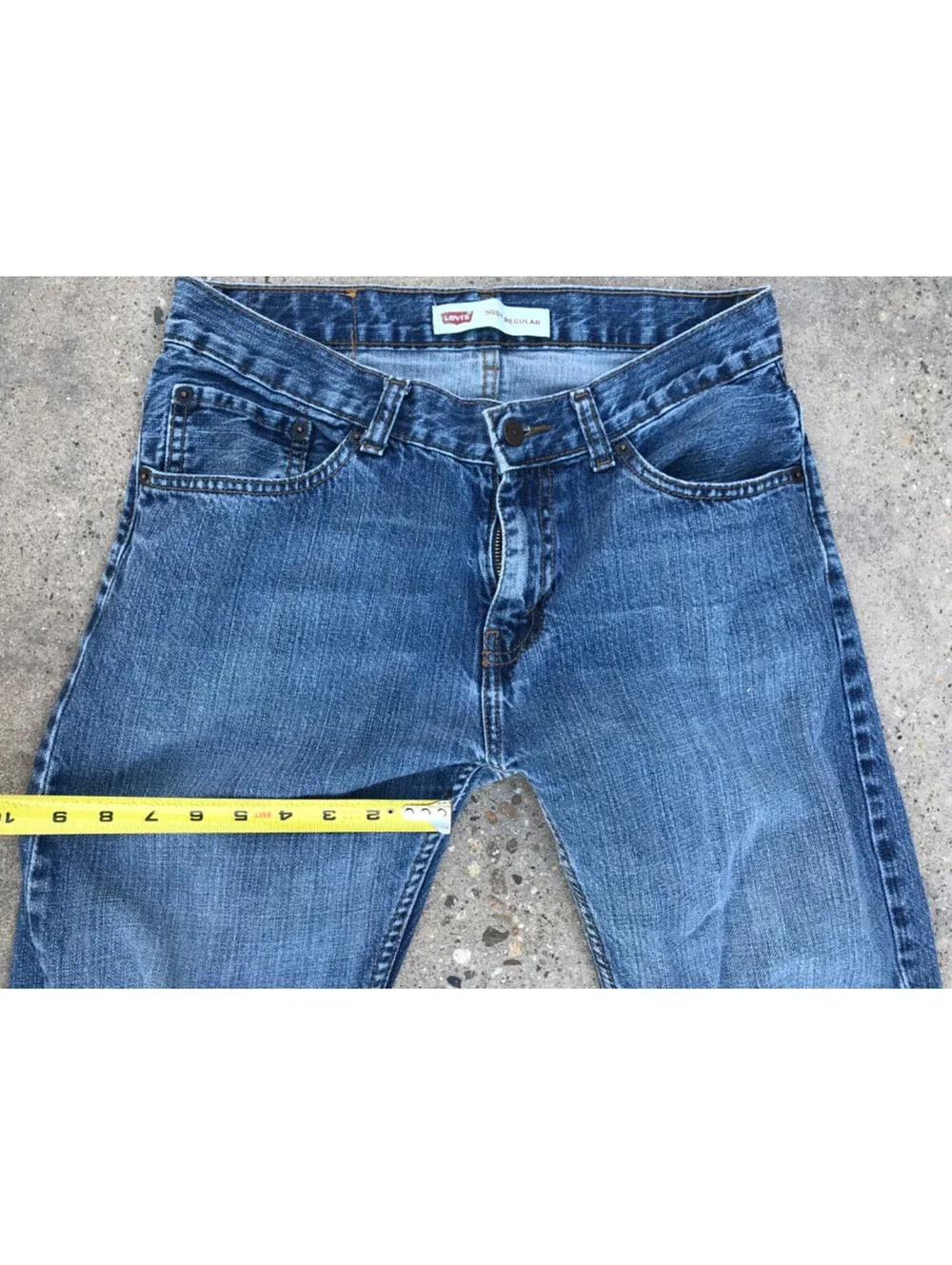 Levis 505 Mens Blue Denim Jeans 18 Regular 29x29 Med Wash Lite Fading no Tab